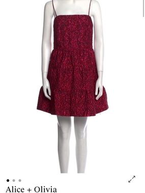 Alice + Olivia Magenta Textured Mini Dress